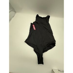 Pumiey Black  High Neck Sleeveless Bodysuit size large